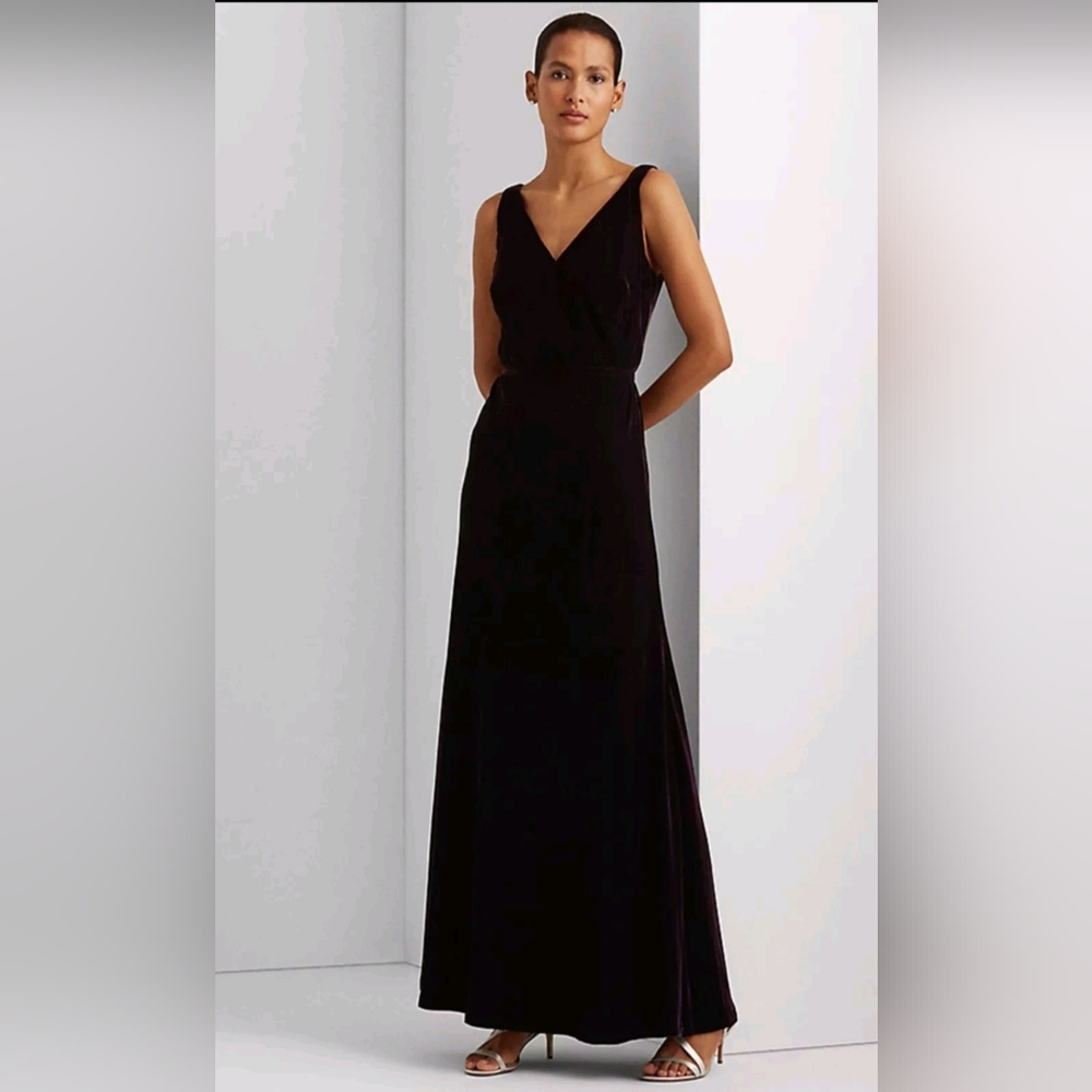 Purple Velvet Ralph Lauren Evening Gown - Mother of the Bride, Formal, Ball